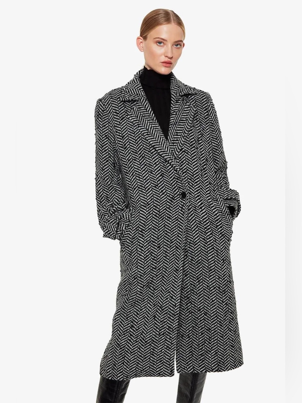 Anine Bing Elodie Coat in Fishbone